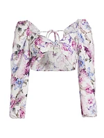 Leilana Floral Cropped Top