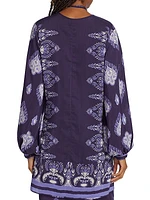 Color Of Silence Printed Jacquard Top