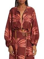 Cuba Cocoa Balloon Sleeve Top