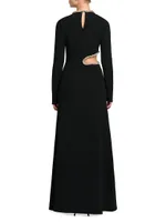 Embellished Side Cut-Out Gown