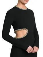 Embellished Side Cut-Out Gown