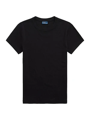 Rib-Knit Crewneck T-Shirt