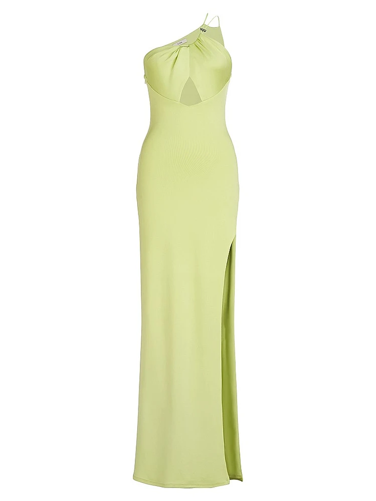 Sage Drawstring Cut-Out Gown