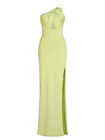 Sage Drawstring Cut-Out Gown