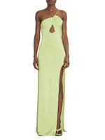 Sage Drawstring Cut-Out Gown
