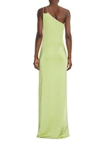 Sage Drawstring Cut-Out Gown