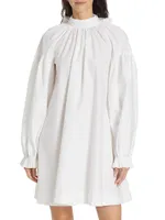 Tie-Neck Shift Dress