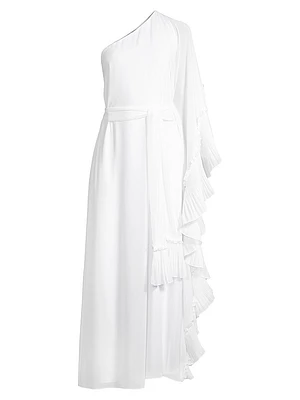 Laura One-Shoulder Ruffled Maxi Dress