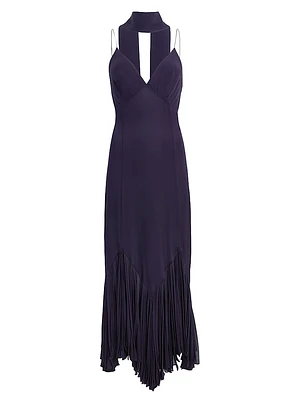 Candita Silk Fishtail Maxi Dress