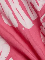 Ayo Palm Bubble-Hem Midi-Dress