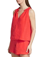 Zoey Linen Sleeveless Blouse