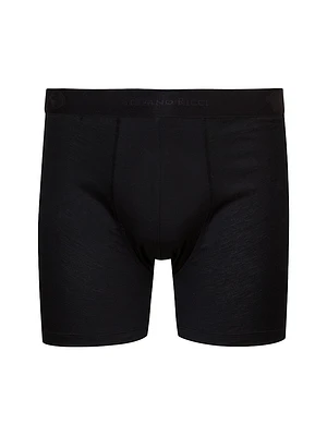 Men's Solid Cotton Boxer Briefs