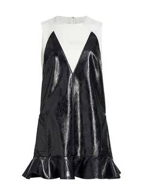 Aria Vegan Leather Minidress
