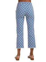 Fringe Jacquard Cropped Pants