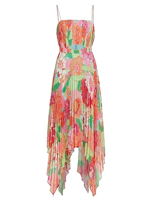 Pierce Floral Printed Dress
