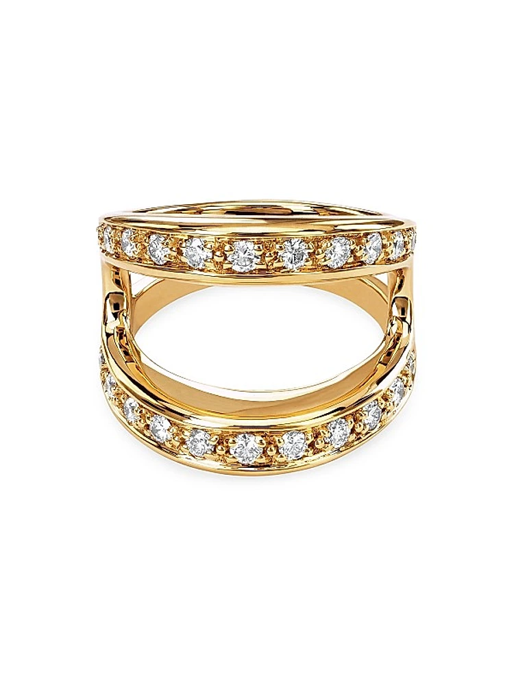 Masque 18K Yellow Gold & 0.75 TCW Diamond Ring