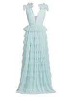 Sabrina Tulle Plunge Gown