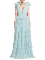 Sabrina Tulle Plunge Gown