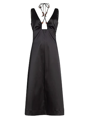 Satin Halter Dress