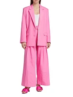 Tailored Pleat-Front Pants