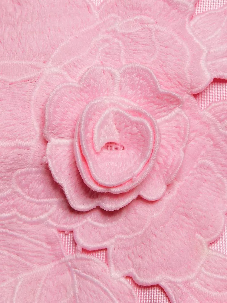 Walter Floral Applique Satin Minidress