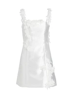 Stevie Flower Appliqué Minidress