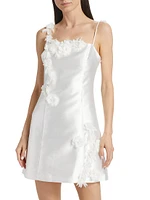 Stevie Flower Appliqué Minidress
