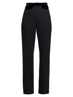Velvet Waist Slim Pants