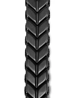 Chevron Woven Bracelet Black Titanium and Nylon, 9mm