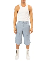 Wide-Leg Cargo Shorts