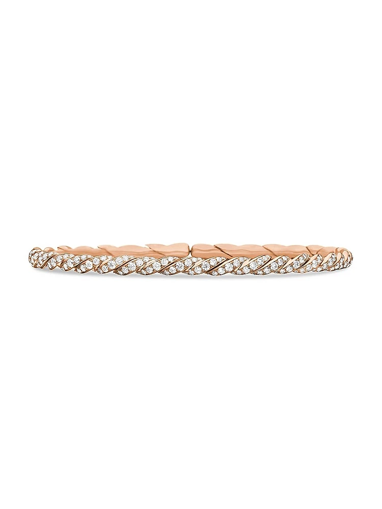 Sculpted Cable Flex Bracelet 18K Rose Gold