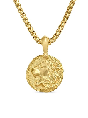 Leo Amulet in 18K Yellow Gold, 27mm