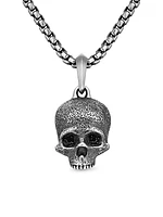 Memento Mori Skull Amulet in Sterling Silver