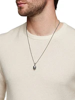Memento Mori Skull Amulet in Sterling Silver