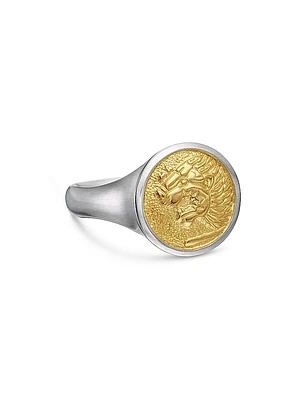 Petrvs Lion Pinky Ring Sterling Silver