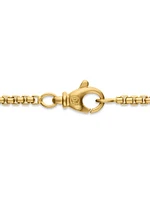 Box Chain Necklace Brushed 18K Yellow Gold