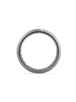 Beveled Band Ring Grey Titanium, 6mm