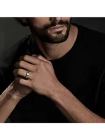 Beveled Band Ring Grey Titanium, 6mm