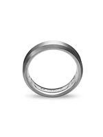 Beveled Band Ring Grey Titanium, 6mm