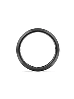Beveled Band Ring Black Titanium, 6mm