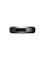 Beveled Band Ring Black Titanium, 6mm