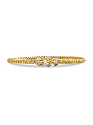 Buckle Cablespira Bracelet in 18K Yellow Gold