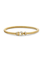 Buckle Cablespira Bracelet in 18K Yellow Gold