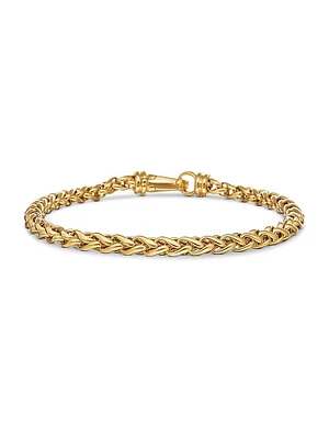 Wheat Chain Bracelet 18K Yellow Gold, 4mm