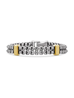 Double Box Chain Bracelet Sterling Silver