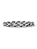 Faceted Link Bracelet in Sterling Silver, 9mm
