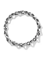 Faceted Link Bracelet in Sterling Silver, 9mm