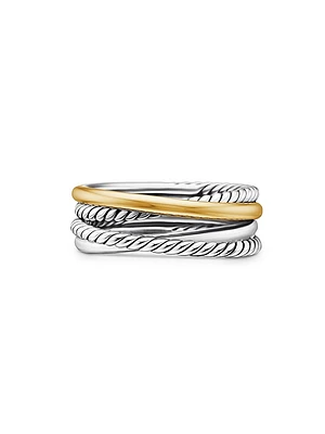 Crossover Band Ring with 18K Yellow Gold