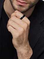 DY Classic Band Ring Black Titanium