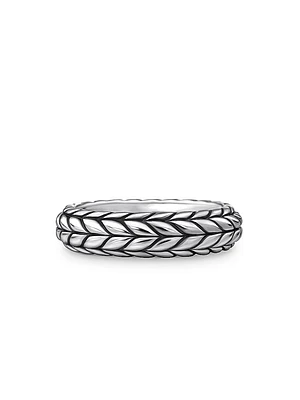 Chevron Beveled Band Ring